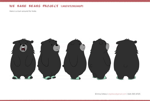 We Bare Bears Project. This is the indie bear character's turn around.