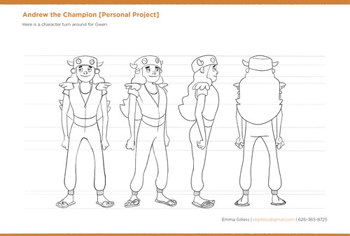 Personal Project [Andrew The Champion]. Gwen's character turn around.